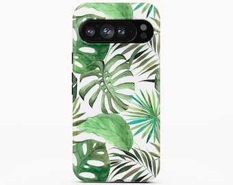 Tropical Palm Leaf Phone Case for Google Pixel 10 Pro, iPhone 17 Pro Max