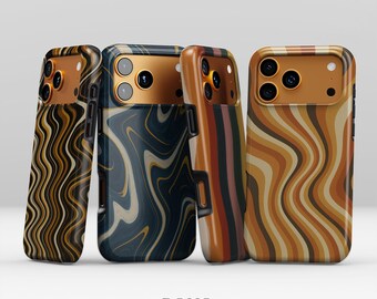 Retro Wave Patterns MagSafe Case for iPhone 17 16 15 14 13 Pro Max