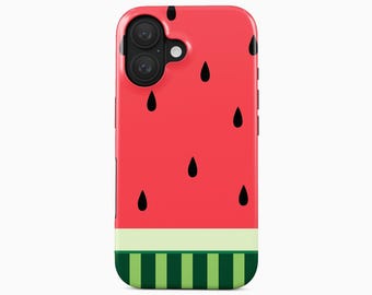 Watermeloen iPhone 17 16 15 14 13 Pro Max Plus Mini Air-hoesje