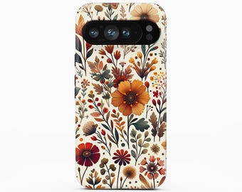 Watercolor Boho Flowers Phone Case, Google Pixel, iPhone, Galaxy