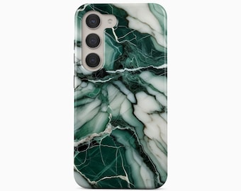 Green Marble Phone Case for Samsung Galaxy S26 S25 S24 S23 S22 Plus Ultra