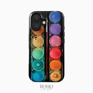 Color Palette iPhone Case | Artistic Paint Watercolor Design Tough MagSafe | iPhone 17|12 Series