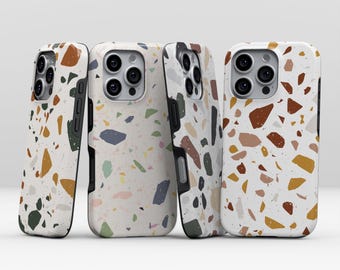 Terrazzo Marble Phone Case for iPhone 17 16 15 14 13 Pro Max Plus