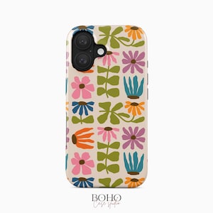 Groovy Floral iPhone Case: Dual Layer Protection, Samsung Galaxy, Pixel