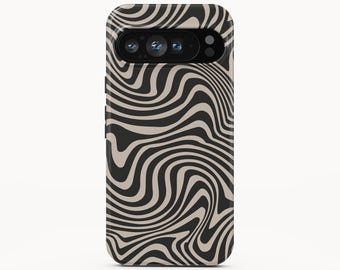 Dark Coffee Waves Phone Case for Google Pixel 10 Pro XL, iPhone 17 Pro