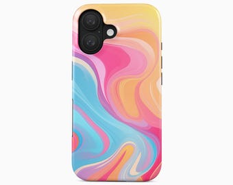 Colorful Waves Phone Case for iPhone 17 16 15 14 13 Pro Max Plus