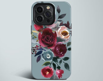 Watercolor Purple Flowers iPhone 14 Pro Max Case iPhone 13 Pro TOUGH Case / Boho Studio © / Aesthetic MagSafe iPhone 14 Plus Case