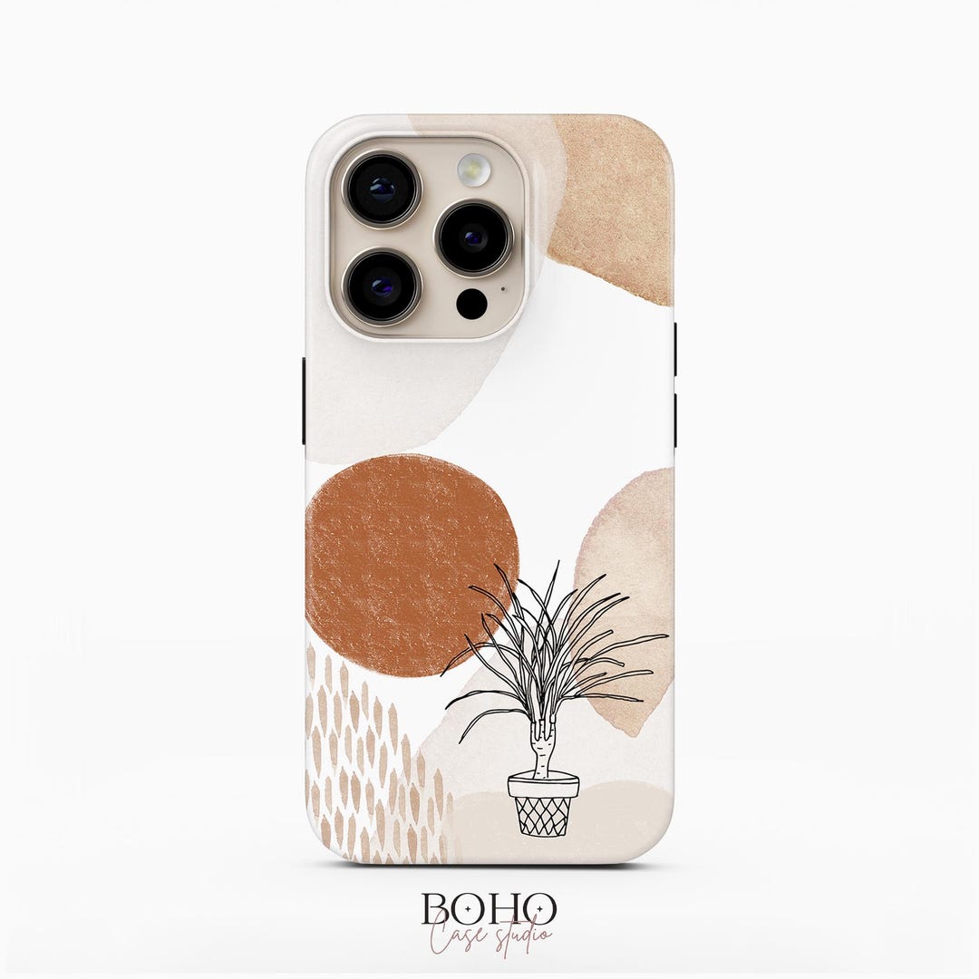 Abstract Terracotta Phone Case: Boho Chic Iphone, Samsung Galaxy