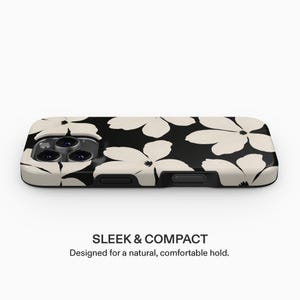 Funda para teléfono con estampado floral en blanco y negro, diseño moderno y llamativo, para iPhone 18, 17, 16, 15 Pro Max Plus y Samsung Galaxy S26 S25 Ultra. imagen 5