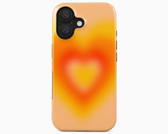 Warm Heart Gradient Phone Case | Soft Sunset Love Aesthetics | iPhone, Samsung Galaxy, Google Pixel