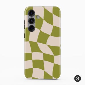Funda MagSafe con diseño de cuadros ondulados para Samsung Galaxy S26, S25, S24, S23 y S22 Plus Ultra 3