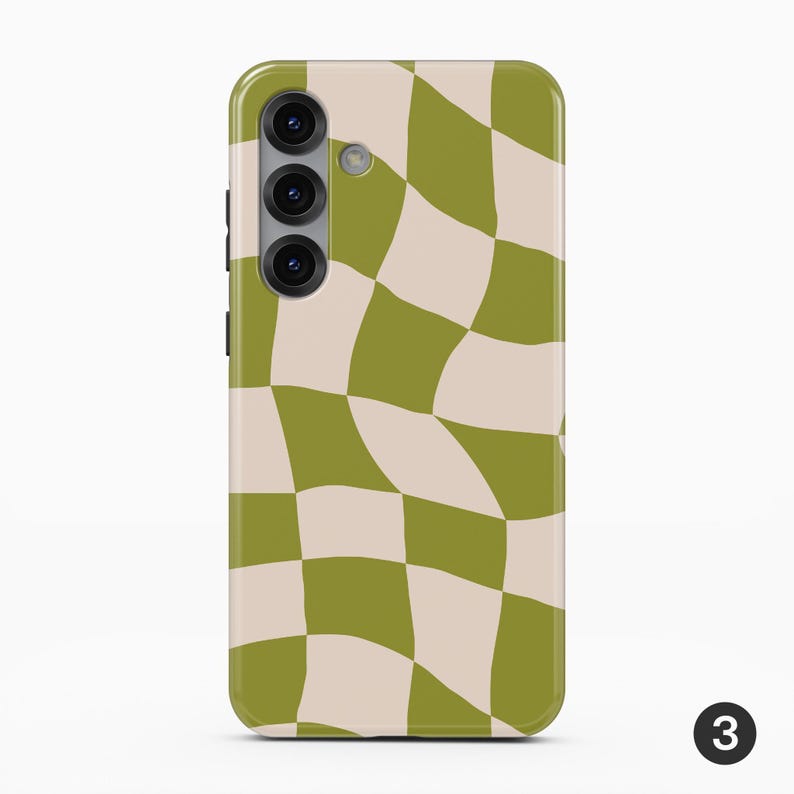 Funda MagSafe con diseño de cuadros ondulados para Samsung Galaxy S26, S25, S24, S23 y S22 Plus Ultra 3