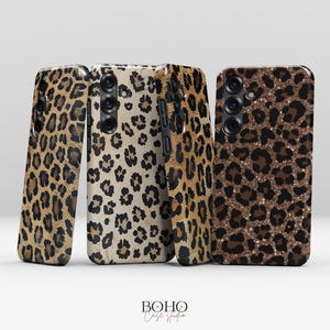 Funda MagSafe con estampado de leopardo para Samsung Galaxy S26, S25, S24, S23 y S22 Plus Ultra