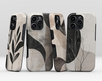 Funda para teléfono con diseño abstracto neutro para iPhone 17 Pro Max y Google Pixel 10 Pro