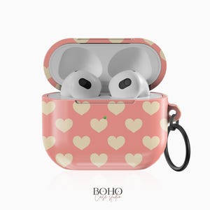 AirPods Pro Case CUTE HEARTS for AirPods 1st 2nd 3d Gen, Pro, Pixel Buds 2 Pro, Samsung Buds Pro 2, Live, Fe and more.