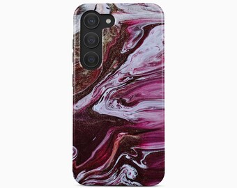 Purple Marble Phone Case for Samsung Galaxy S26 S25 S24 S23 S22 Plus Ultra