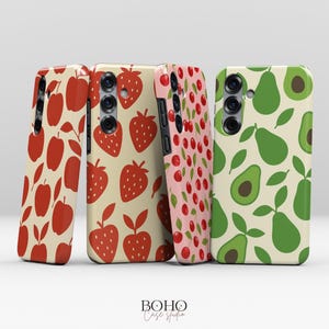 Coque MagSafe motif fruits pour Samsung Galaxy S26 S25 S24 S23 S22 Plus Ultra