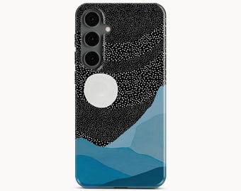 Blue Moon Landscape Phone Case, Samsung Galaxy, iPhone, Google Pixel