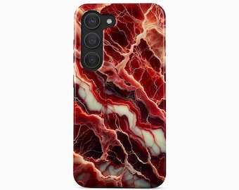 Custodia per telefono in marmo rosso per Samsung Galaxy S26 S25 S24 S23 S22 Plus Ultra