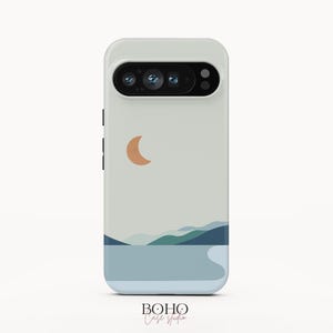 Telefoonhoesje Blue Moon Lake voor Google Pixel 7 Pro en iPhone 13 Pro Max