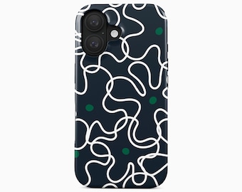 Funda para teléfono con diseño abstracto lineal para iPhone 16 Pro Max, Samsung Galaxy S24 Ultra