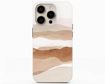 Boho Abstract Waves Phone Case for iPhone, Samsung Galaxy, Google Pixel