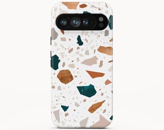 Custodia per telefono effetto terrazzo/marmo per Google Pixel 10 Pro XL, iPhone 16 Pro Max