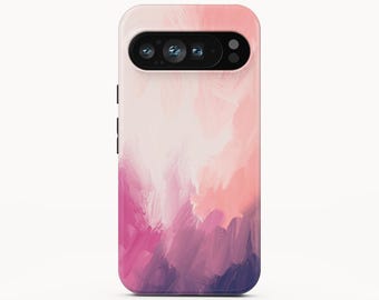 Pink Purple Abstract Brushstroke Phone Case for Google Pixel 10 Pro XL, iPhone 17