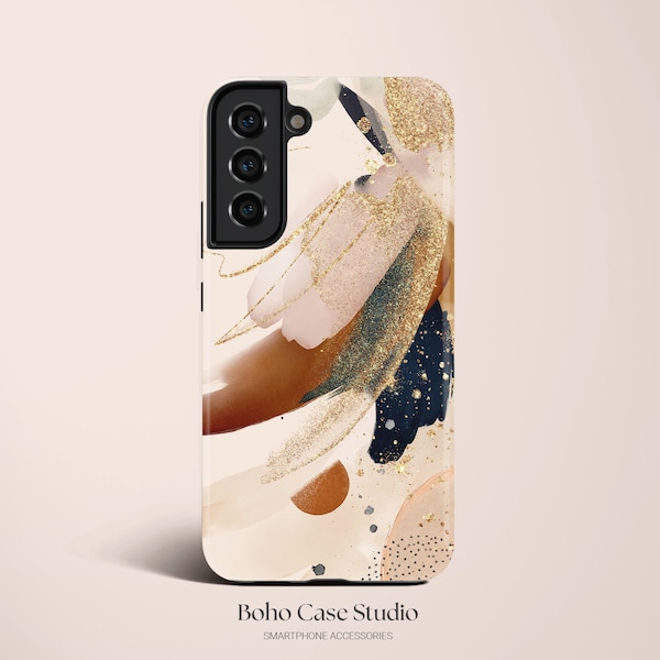 Helle Abstrakte Splash Hülle für Samsung Galaxy S23 Galaxy S22 Plus TOUGH Case / Boho Studio © / Aesthetic Galaxy S23 Ultra Case