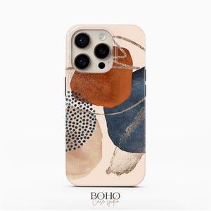 Abstrakcyjny boho futerał na iPhone'a 17 16 15 14 13 Pro Max Plus Mini Air