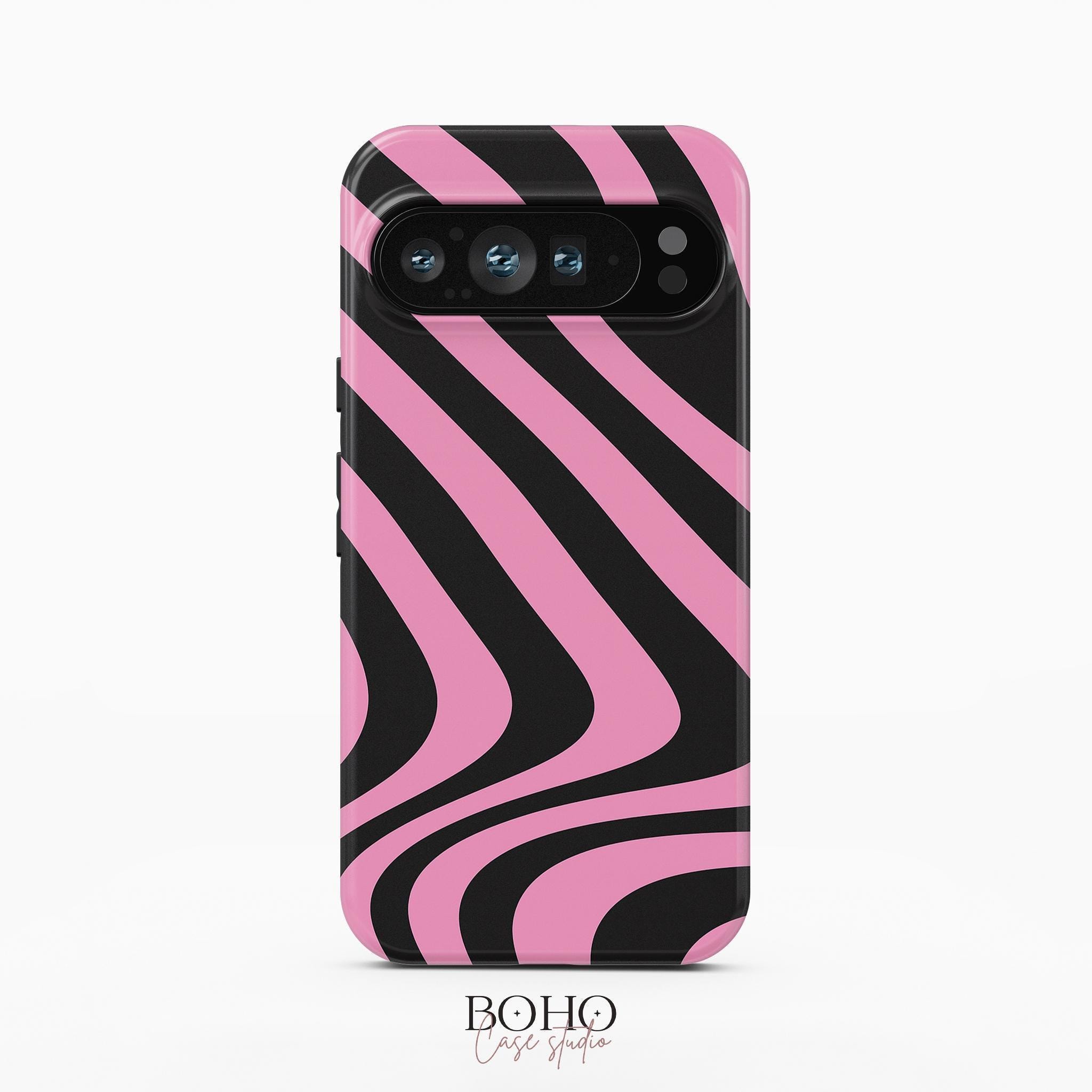 ピンクゼブラ iPhone 17/16/15/14/13 Pro Max Plus Mini Air ケース