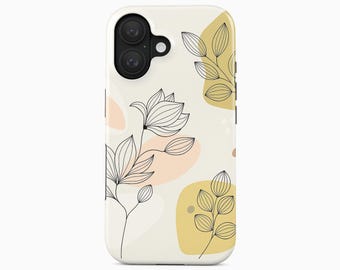 Boho Floral Phone Case for iPhone 18 Pro Max, Samsung Galaxy S26 Ultra Plus