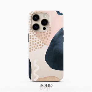Blue Abstract Shapes iPhone 15 Pro Case iPhone 14 Pro Max TOUGH Case / Boho Studio © / Aesthetic MagSafe iPhone 14 Plus Case