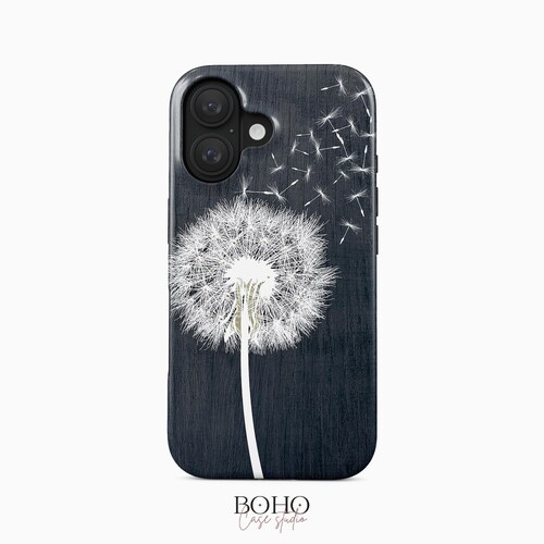 Dark Dandelion Phone Case for iPhone 18 Pro Max, Samsung Galaxy S26 Ultra Plus