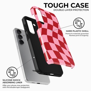 Funda MagSafe con diseño de cuadros ondulados para Samsung Galaxy S26, S25, S24, S23 y S22 Plus Ultra imagen 6