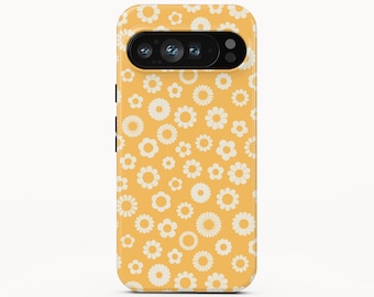 Yellow Floral Phone Case, iPhone, Samsung Galaxy, Google Pixel