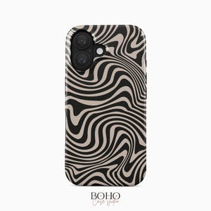 Black Coffee Waves Phone Case: iPhone, Samsung Galaxy, Google Pixel