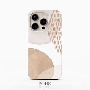 Light Abstract Shapes iPhone 15 Pro Max Case iPhone 14 Pro TOUGH Case / Boho Studio © / Aesthetic MagSafe iPhone 14 Plus Case