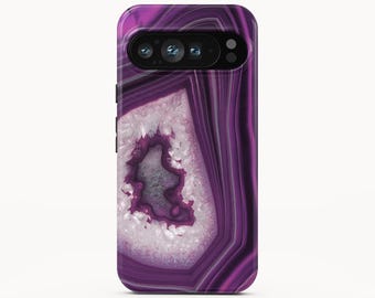 Purple Agate Phone Case for Google Pixel 10 10a 9 9a 8 Pro XL
