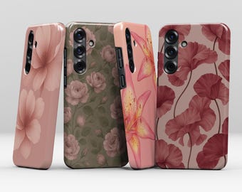 Vintage Floral MagSafe Case for Samsung Galaxy S26 S25 S24 S23 S22 Plus Ultra