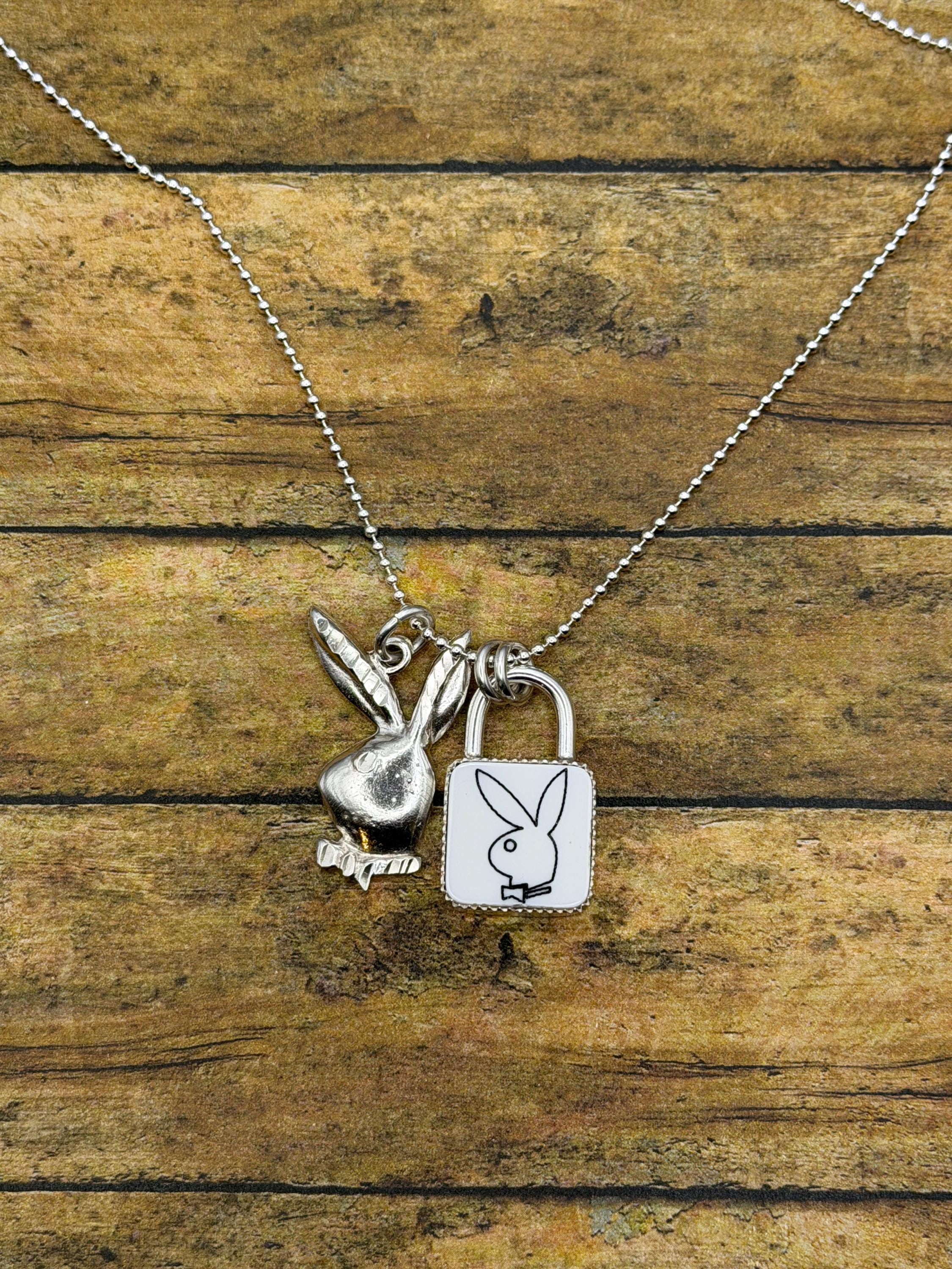 Playboy Bunny Sterling Silver Necklace - Etsy