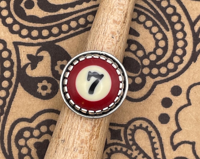 Stevie-billiard Ball Lucky #7 Ring - Etsy