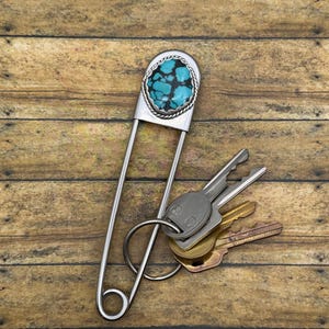 Jumbo Safety Pins Turquoise - Etsy display picture 1