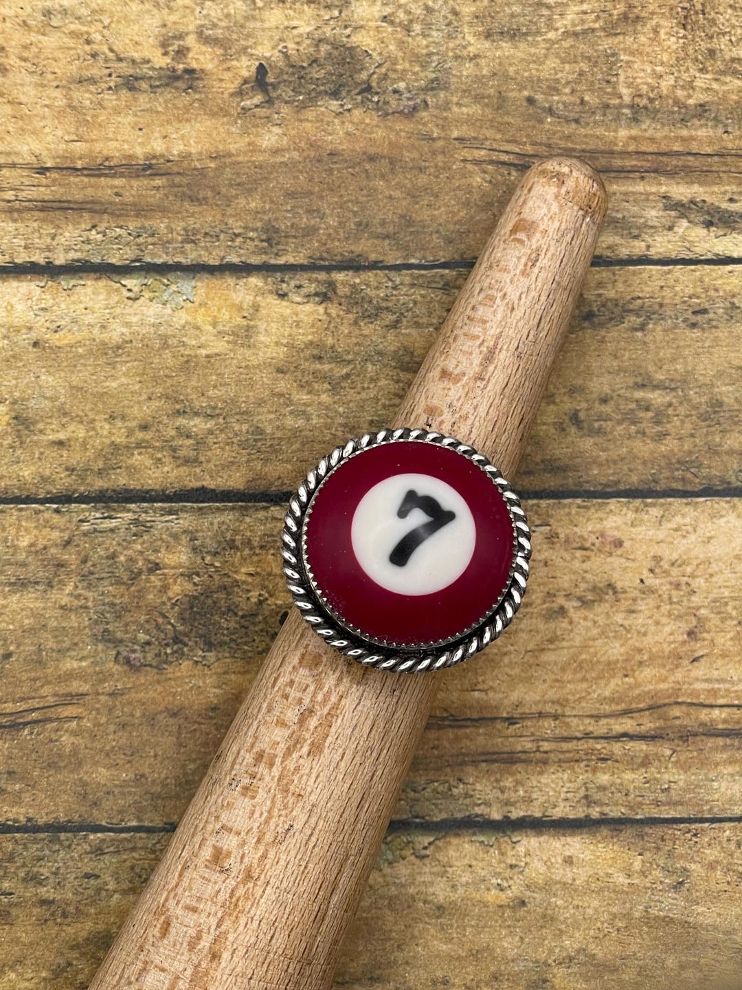 Seven-billiard Ball #7 Ring - Etsy