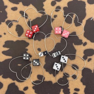 Zoe-Dice Heart Hoops