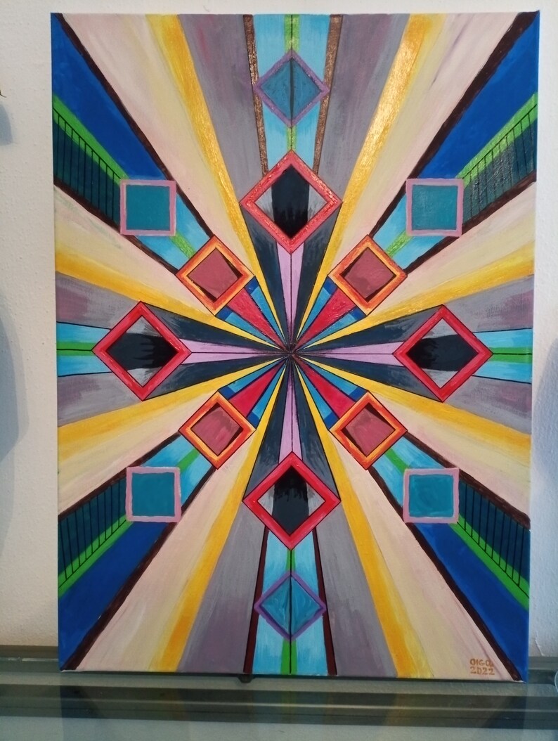 Original Acrylic Painting Mural 19.6x27.5inch 50x70cm Wall Etsy