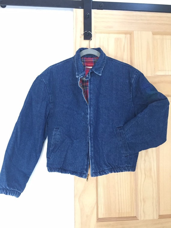 flannel with denim jacket