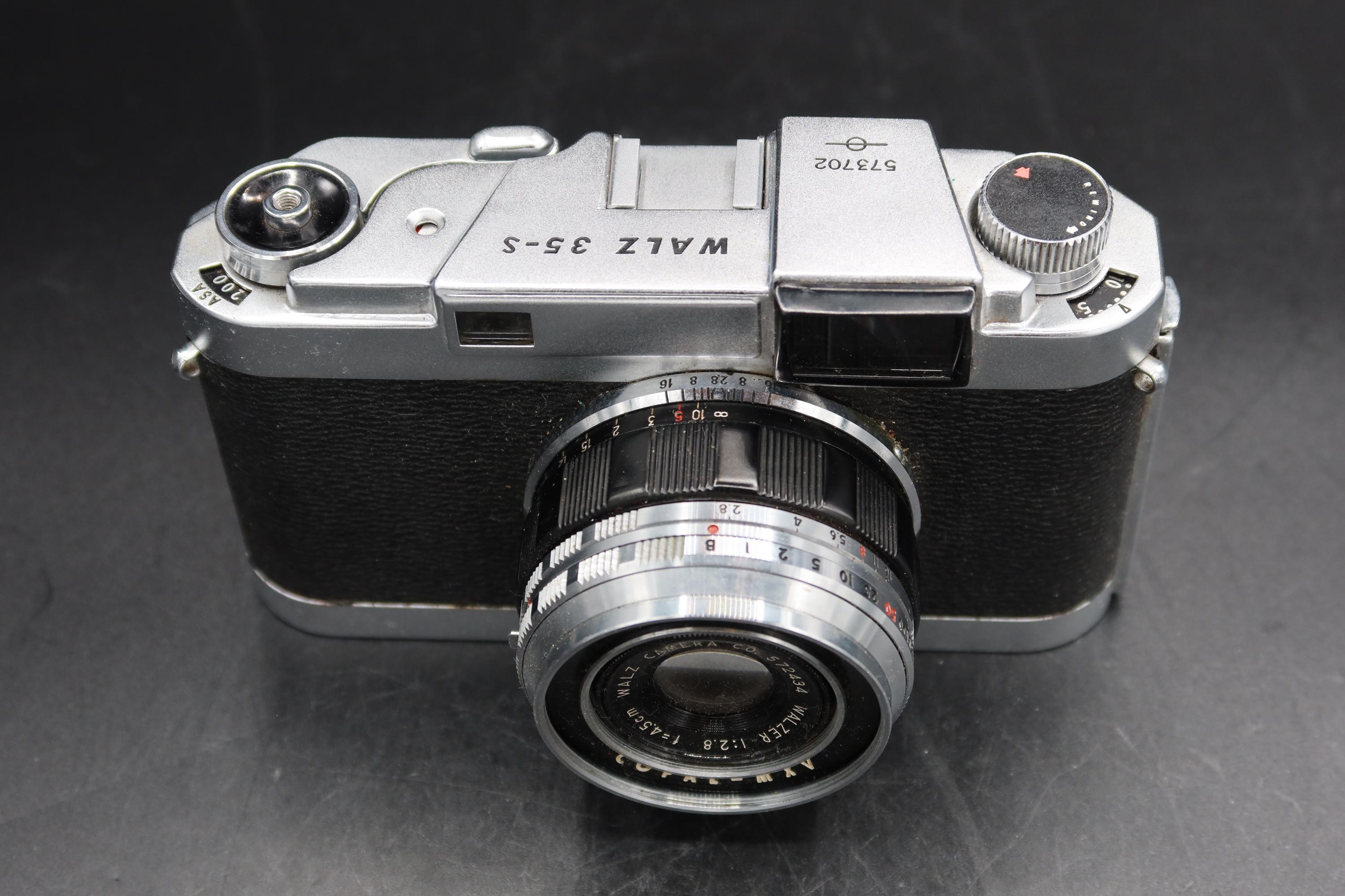 Walz 35 S レンジファインダーカメラ、45mm f/2.8レンズ付き、すぐに