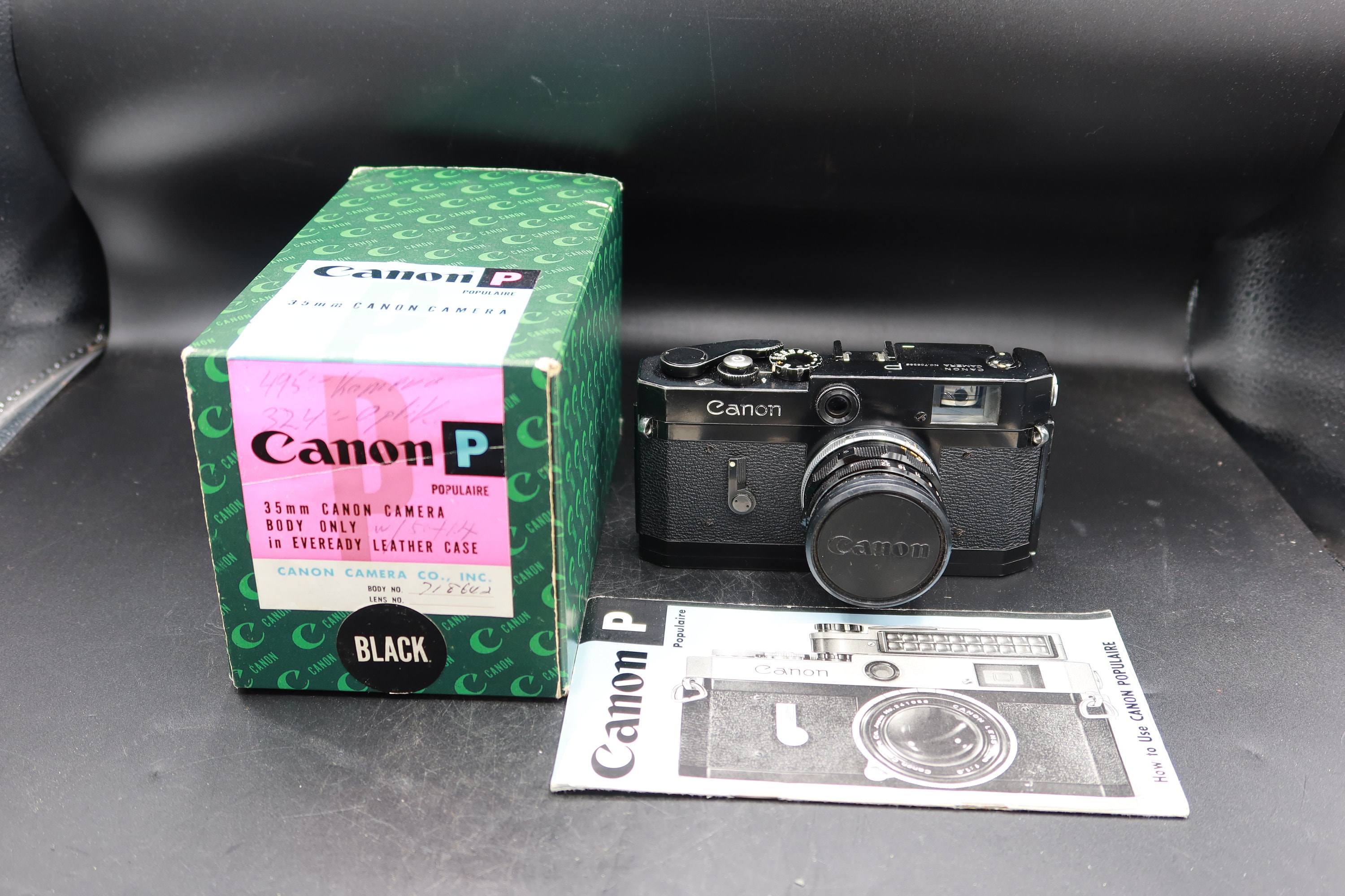 Canon P Rangefinder Original Black Paint Camera With Canon Canon P Rangefinder Original Black Paint Camera With Canon