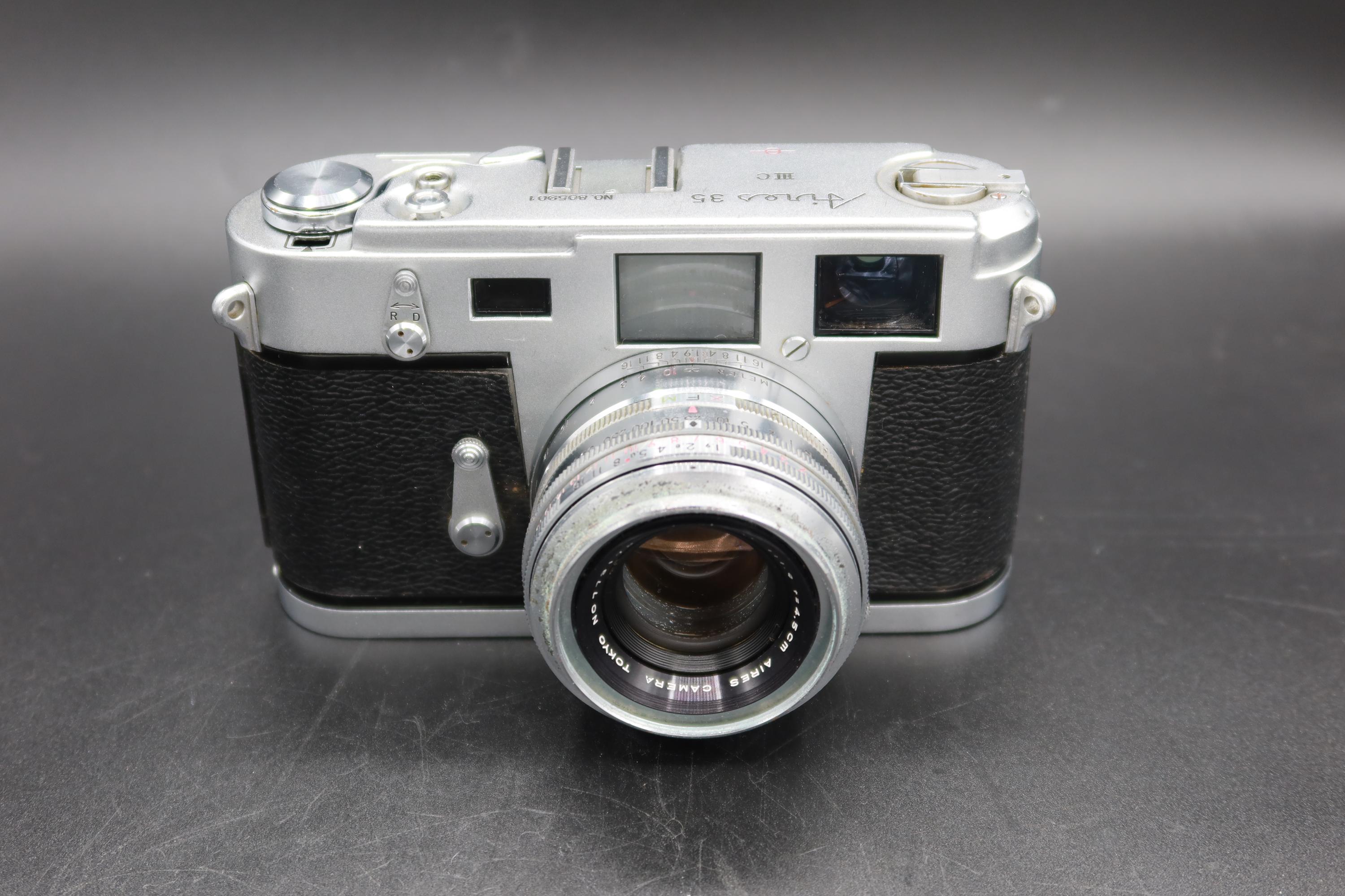 Aires 35 IIIC Vintage Rangefinder Camera, Leica M3 Copy